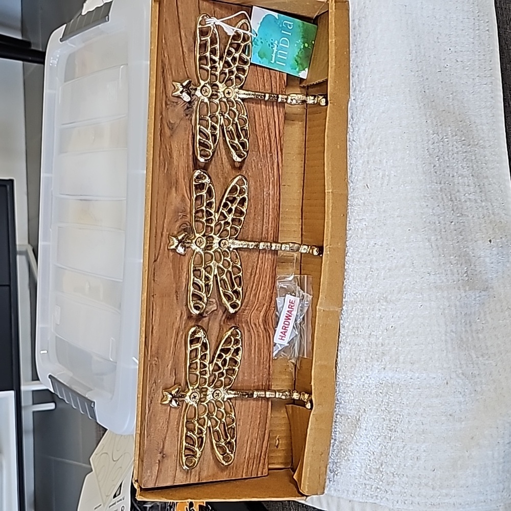 3 Dragonfly Wall Hooks